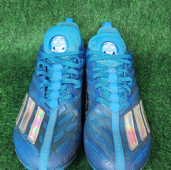 Adidas Adizero Team Football Cleats Big Mood Cyan Blue GX7892 Men's Size 8.5 - Picture 3 of 11